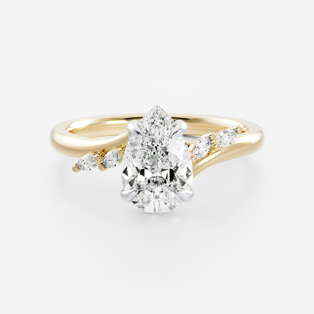 
                      
                        The Amira Ring - Pear with Marquise Accents
                      
                    