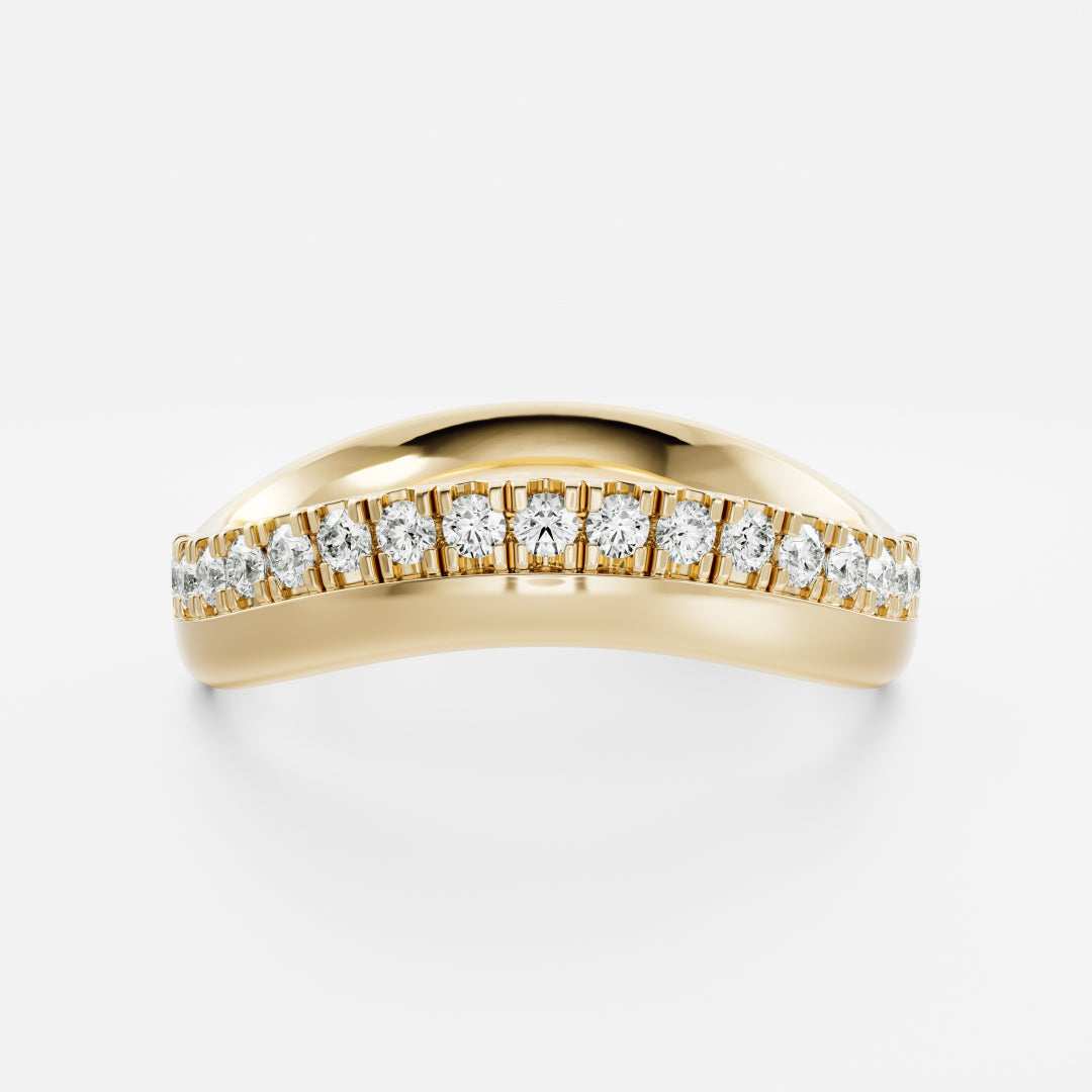 The Aurelia Ring - Pavé Edge Contour Ceremonial Ring