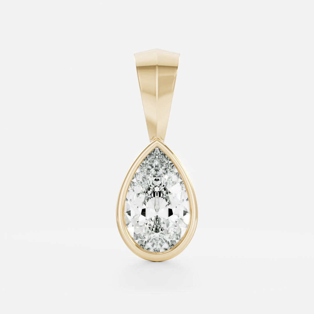 The Henley Pear Bezel Pendant