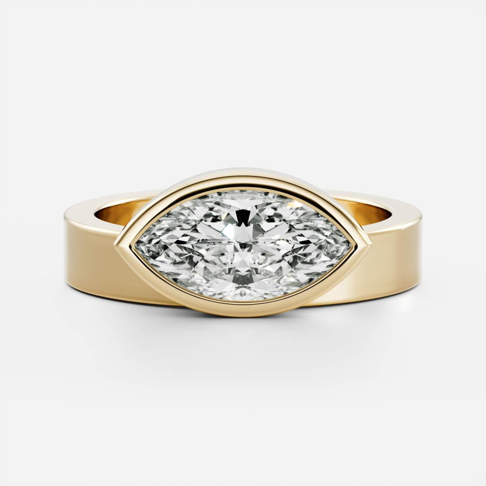 The Ludae Ring - Marquise Cigar Solitaire