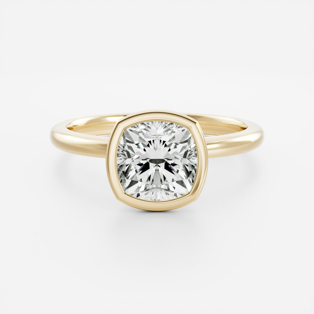 The Paloma Ring - Cushion Bezel Solitaire