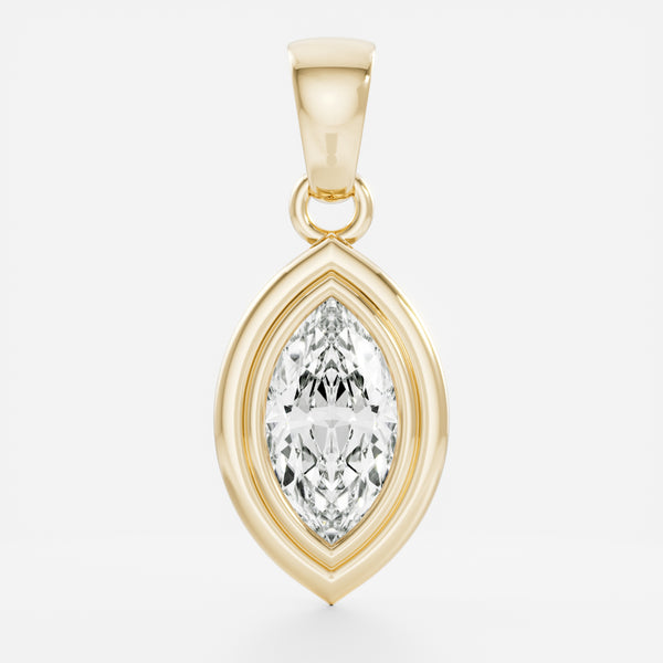 The Adira Marquise Double Bezel Pendant