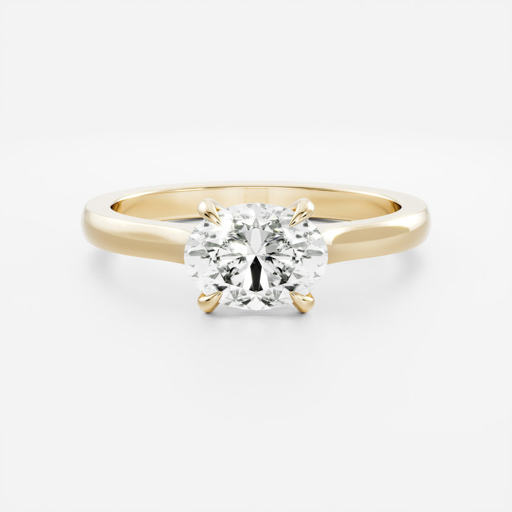 
                      
                        The Luise Ring - East-West Oval Cathedral Solitaire
                      
                    