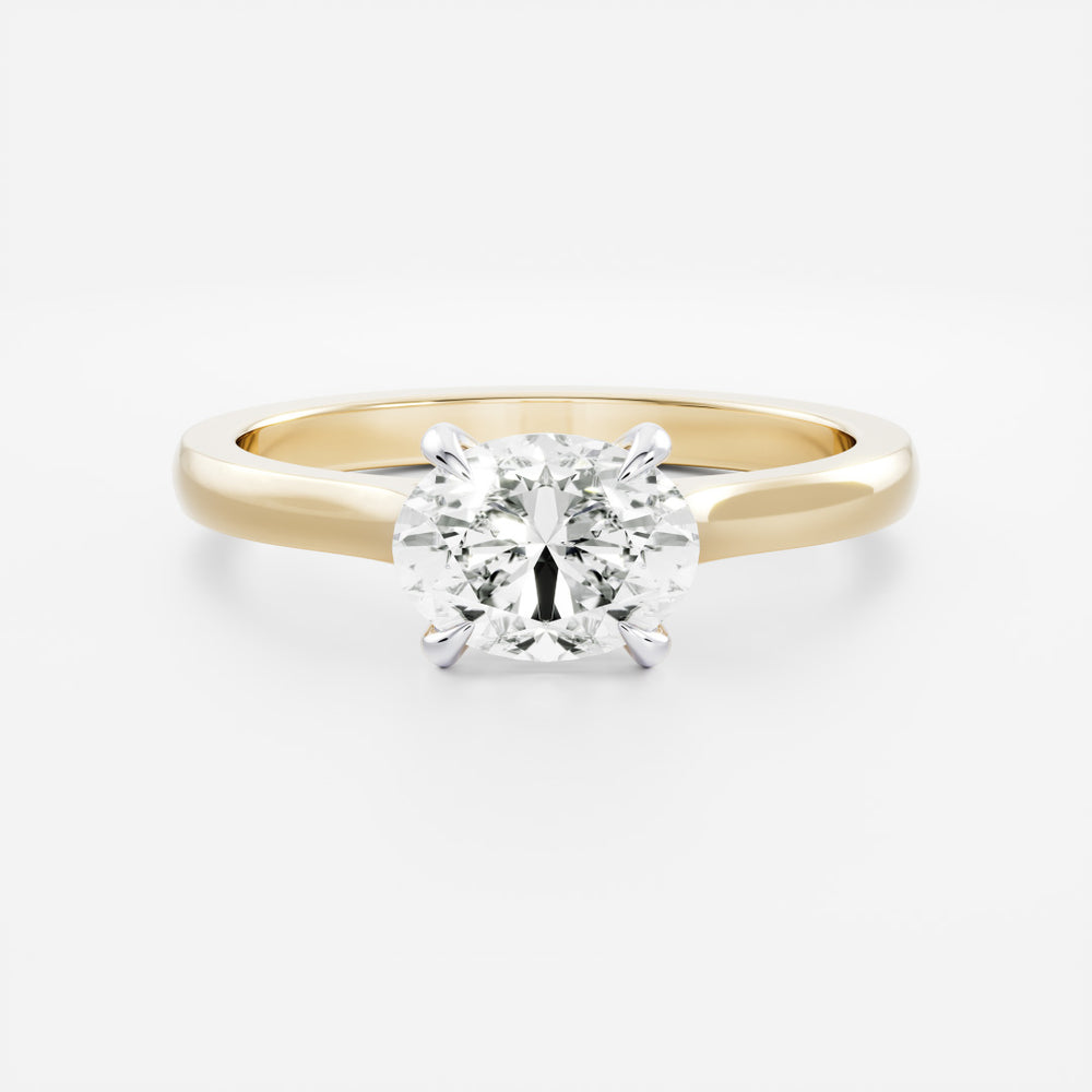 
                      
                        The Luise Ring - East-West Oval Cathedral Solitaire
                      
                    
