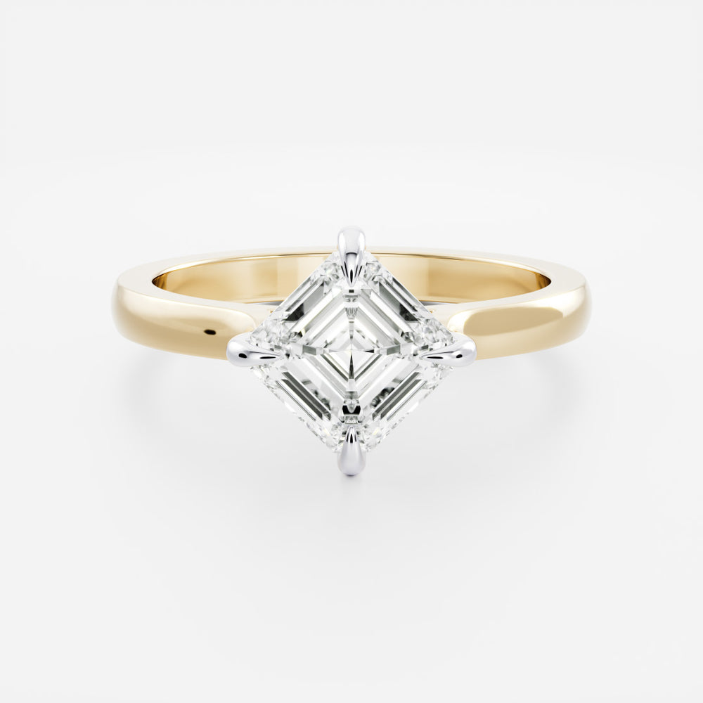 
                      
                        The Elmira Ring - East-West Asscher Cathedral Solitaire
                      
                    