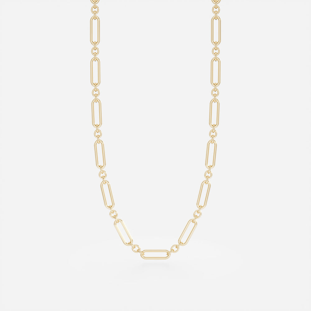 The Paperclip Figaro Chain