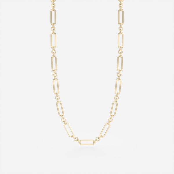 The Paperclip Figaro Chain