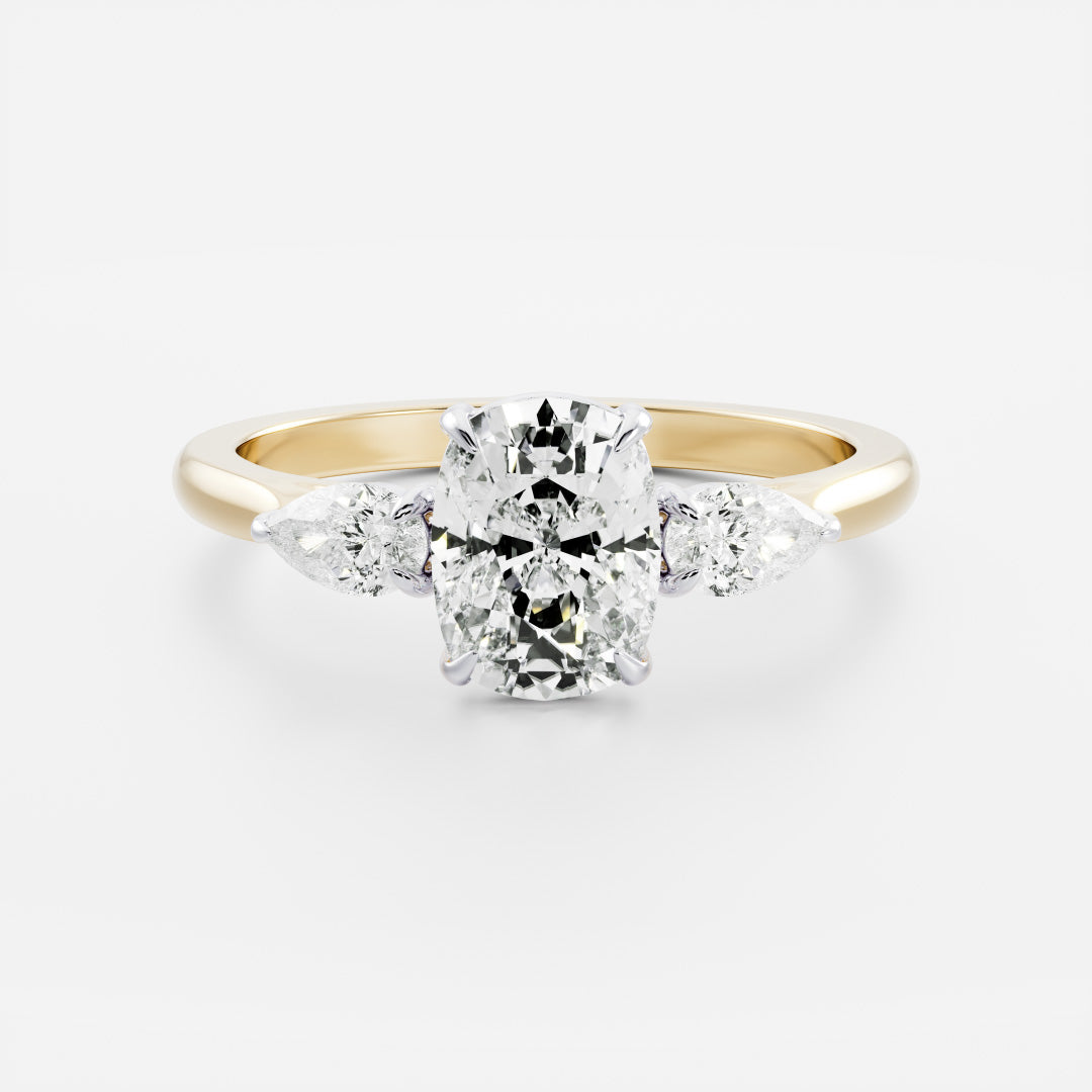 The Florence Ring - Elongated Cushion & Pear Trilogy