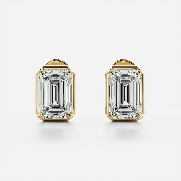 The Mara Earrings - Emerald Georgian Studs