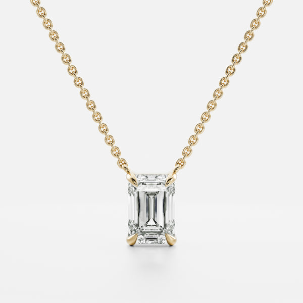 The Iris Necklace - Emerald Pendant