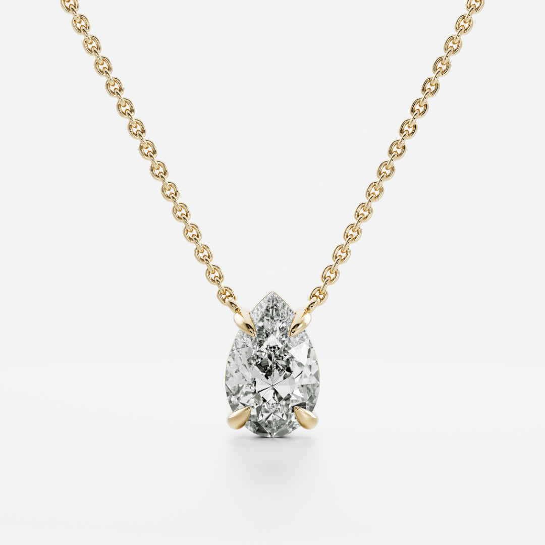 The Iris Necklace - Pear Pendant
