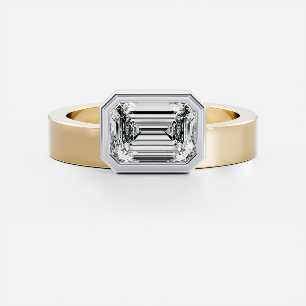 
                      
                        The Ludae Ring - Emerald Cigar Solitaire
                      
                    