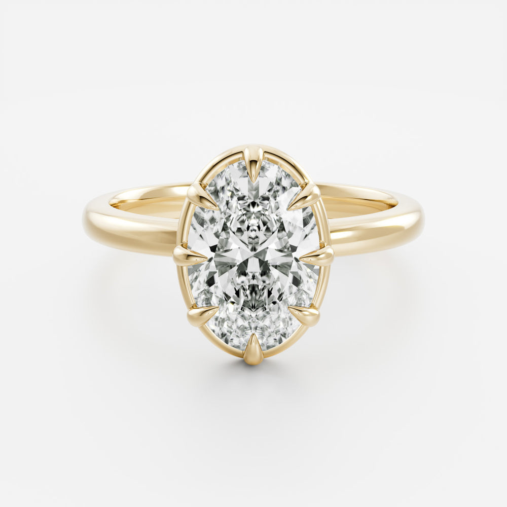 The Luise Ring - Oval Georgian Solitaire
