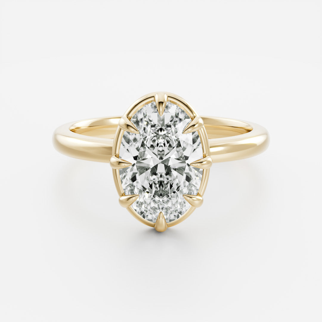 The Luise Ring - Oval Georgian Solitaire