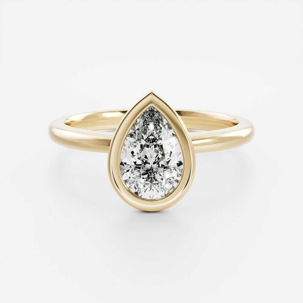 
                      
                        The Sophia Ring - Pear Bezel Solitaire
                      
                    