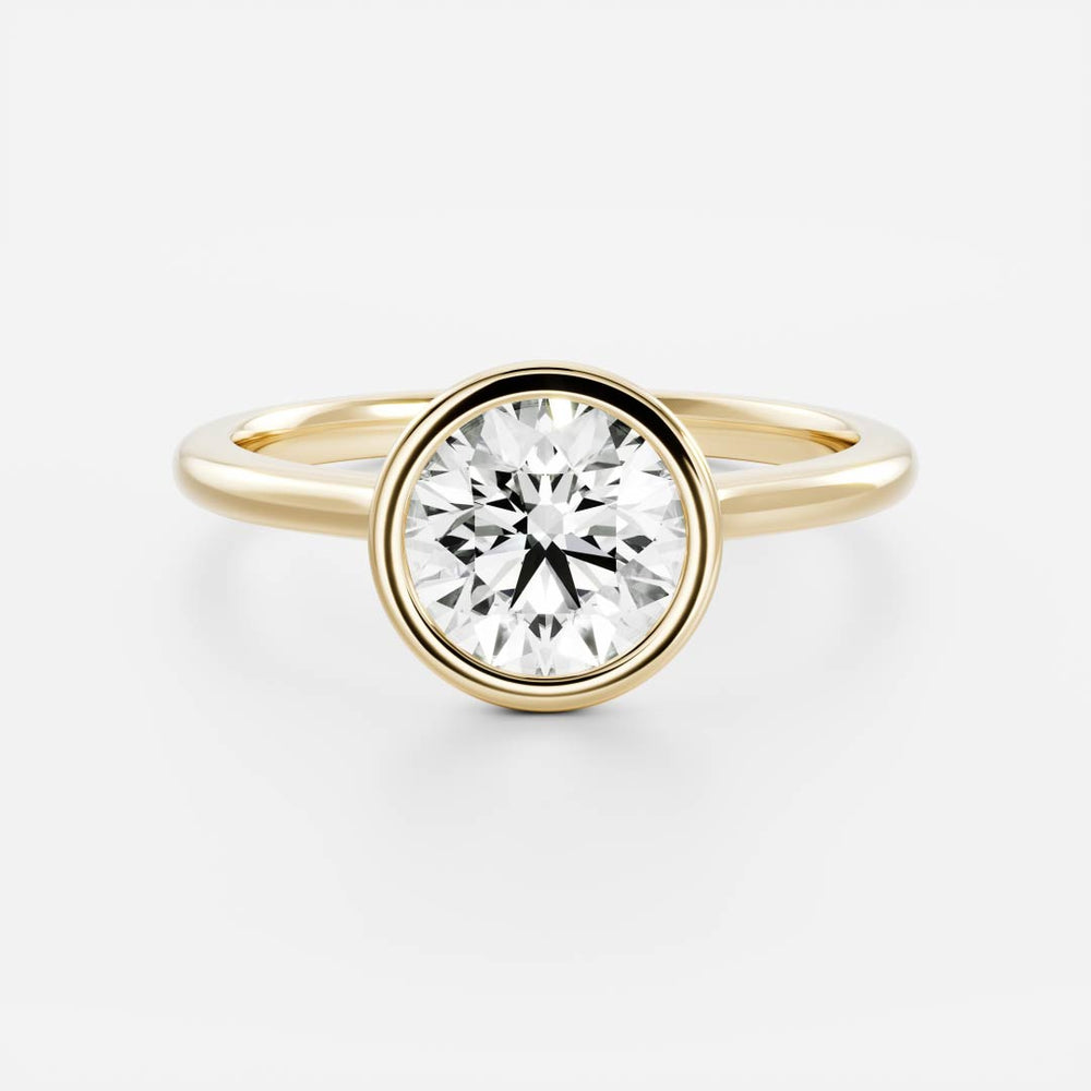 The Isla Ring - Round Bezel Solitaire