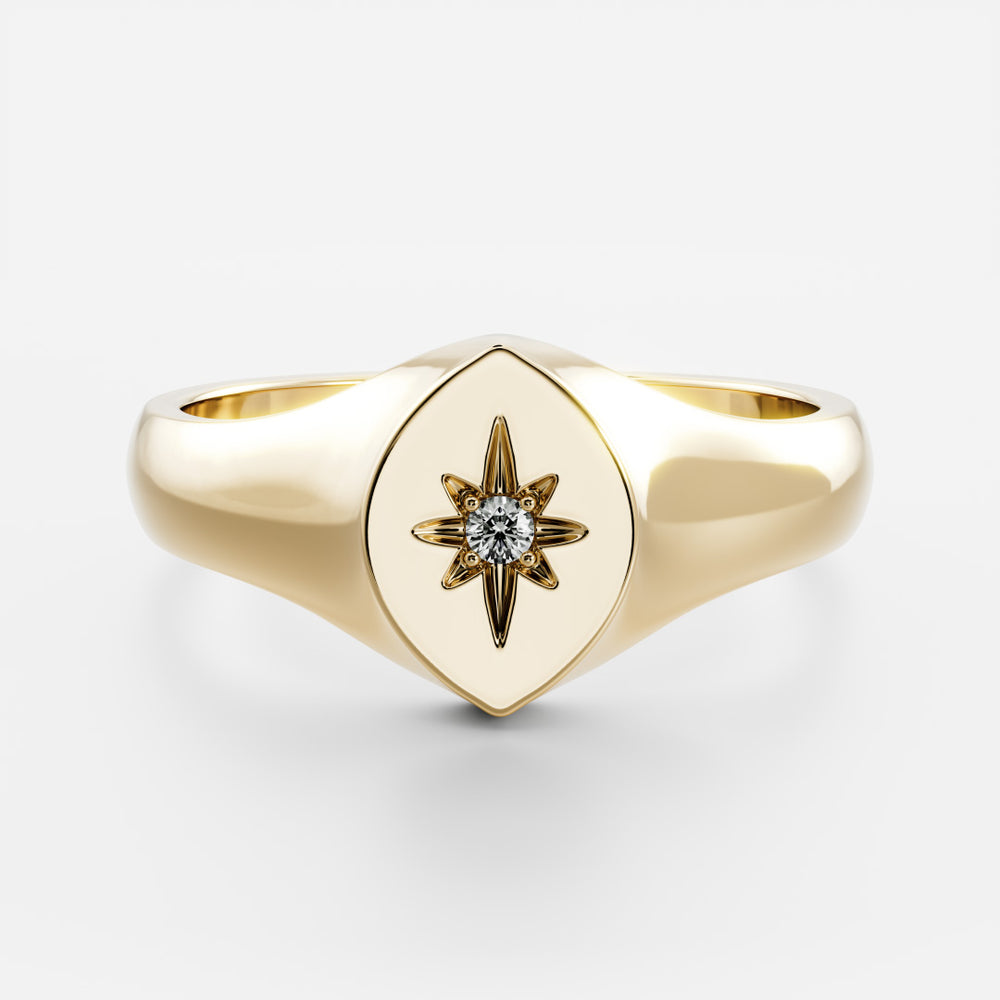 
                      
                        Signature Marquise Signet Ring
                      
                    