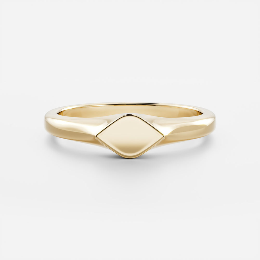 Signature Petite Marquise Signet Ring