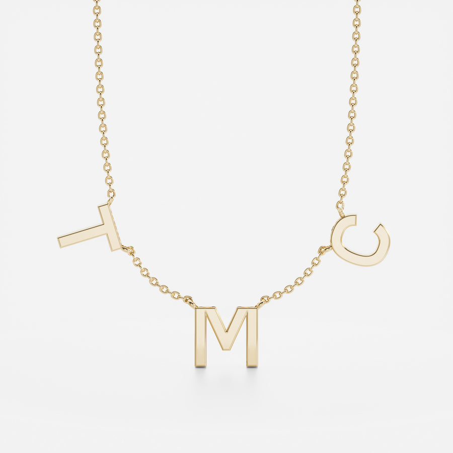 The Léa Necklace - Plain Letter Pendant