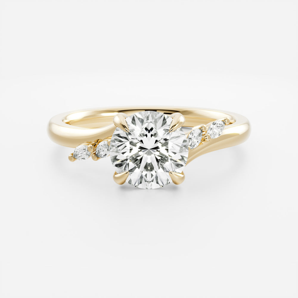 The Amira Ring - Round with Marquise Accents