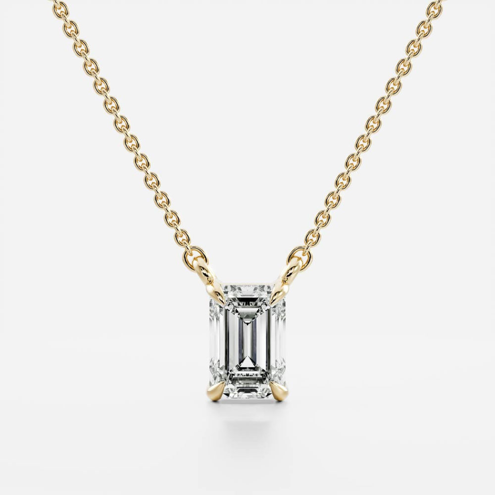 The Iris Necklace - Emerald Pendant