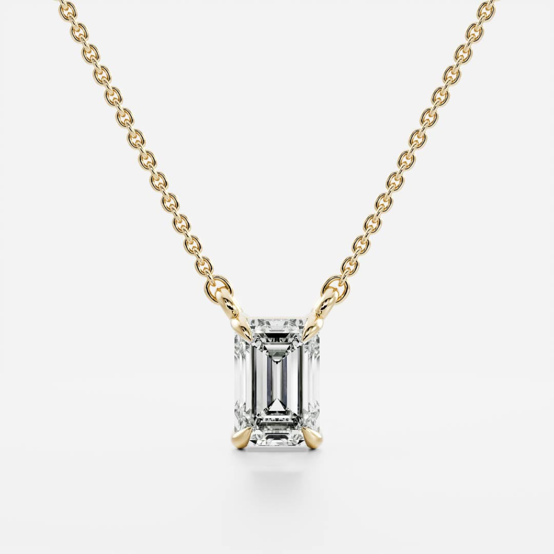 The Iris Necklace - Emerald Pendant