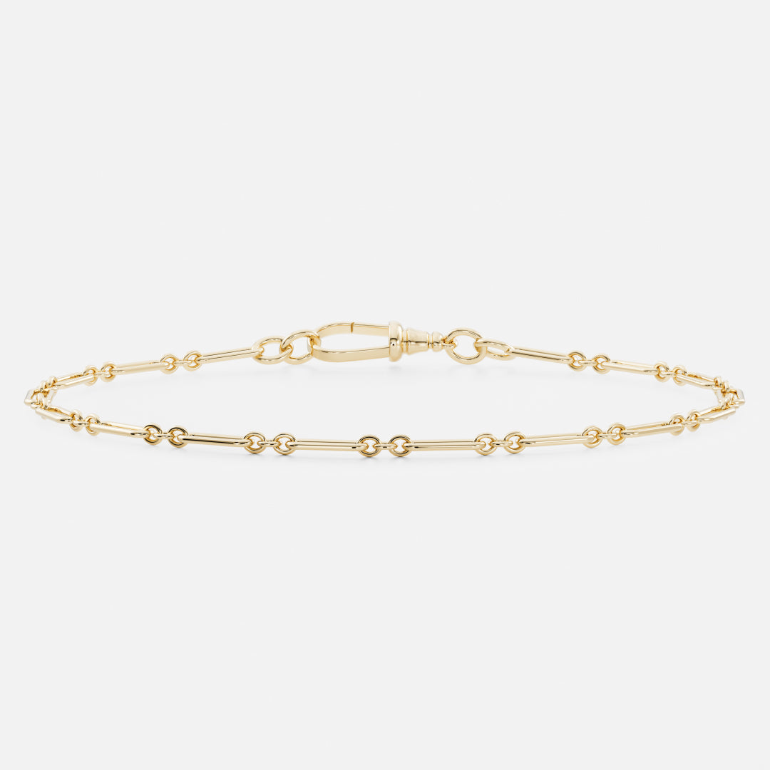 The Paperclip Figaro Bracelet
