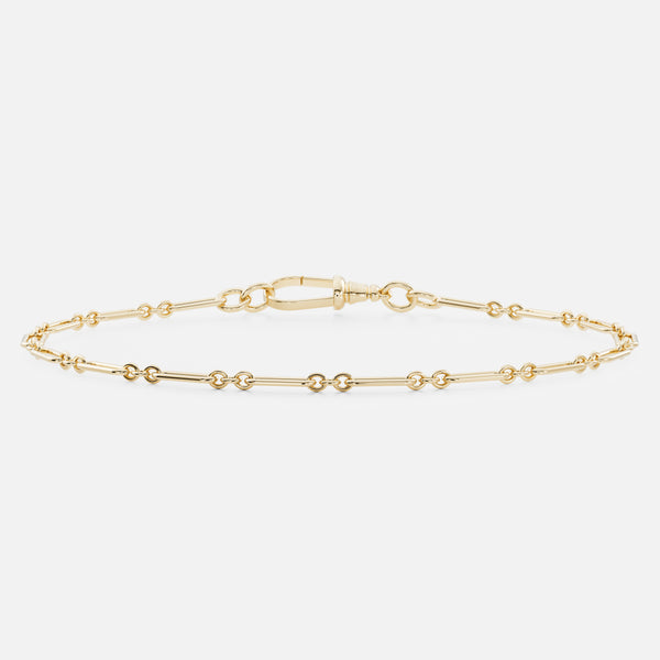 The Paperclip Figaro Bracelet