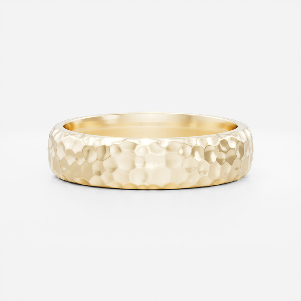The Octavian Ring - Hammered Men's Ceremonial Band