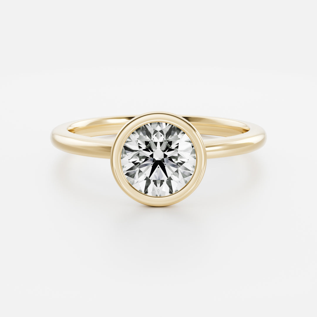The Isla Ring - Round Bezel Solitaire