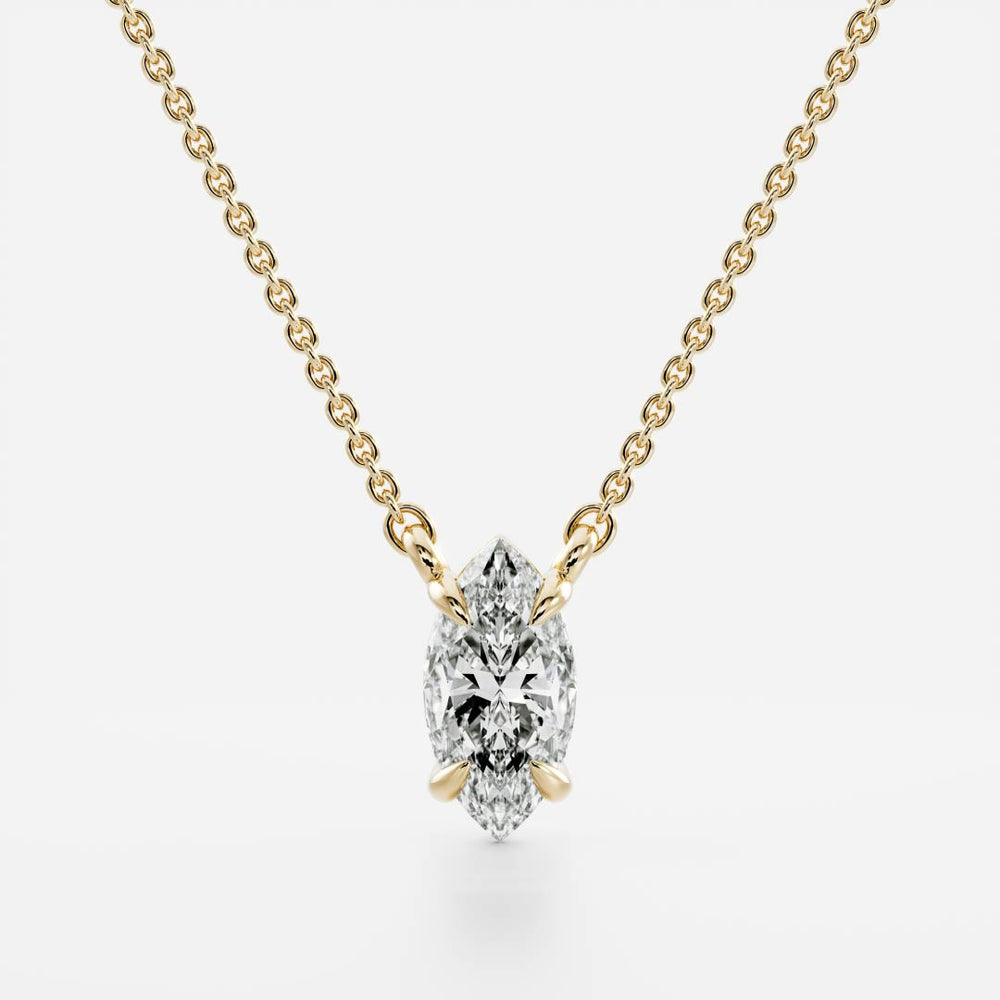The Iris Necklace - Marquise Pendant