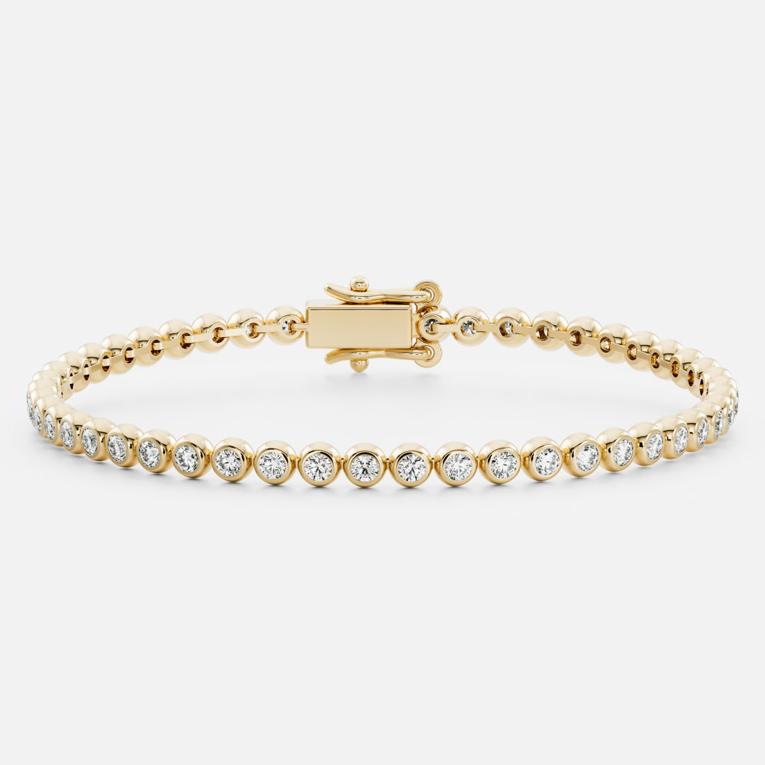 The Signature Round Bezel Tennis Bracelet