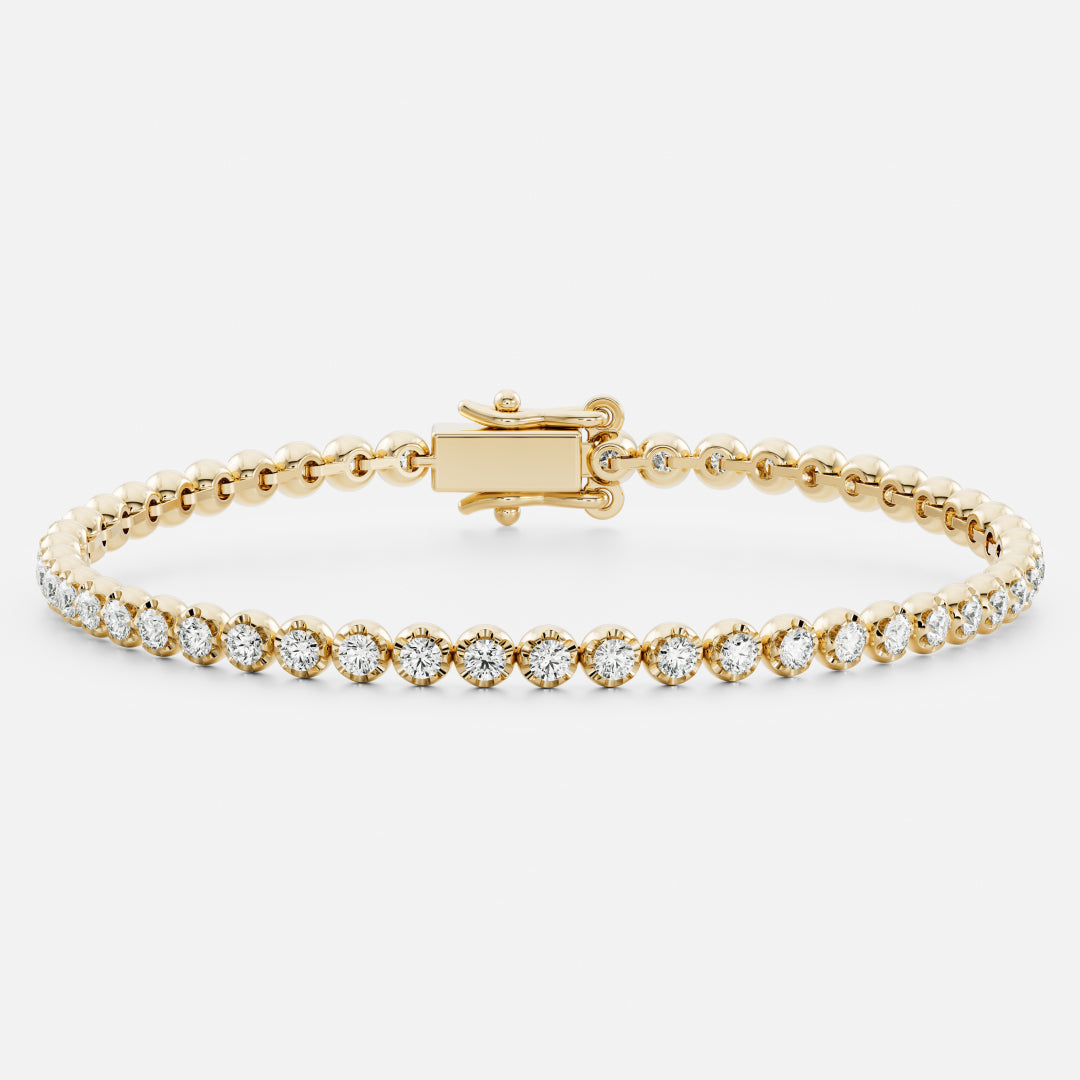 The Signature Round Crown Set Tennis Bracelet