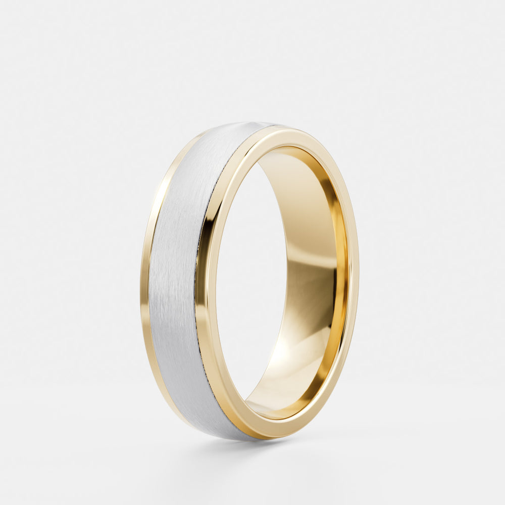 
                      
                        The Deacon Ring - Brushed Bevelled Edge Men's Ceremonial Band
                      
                    