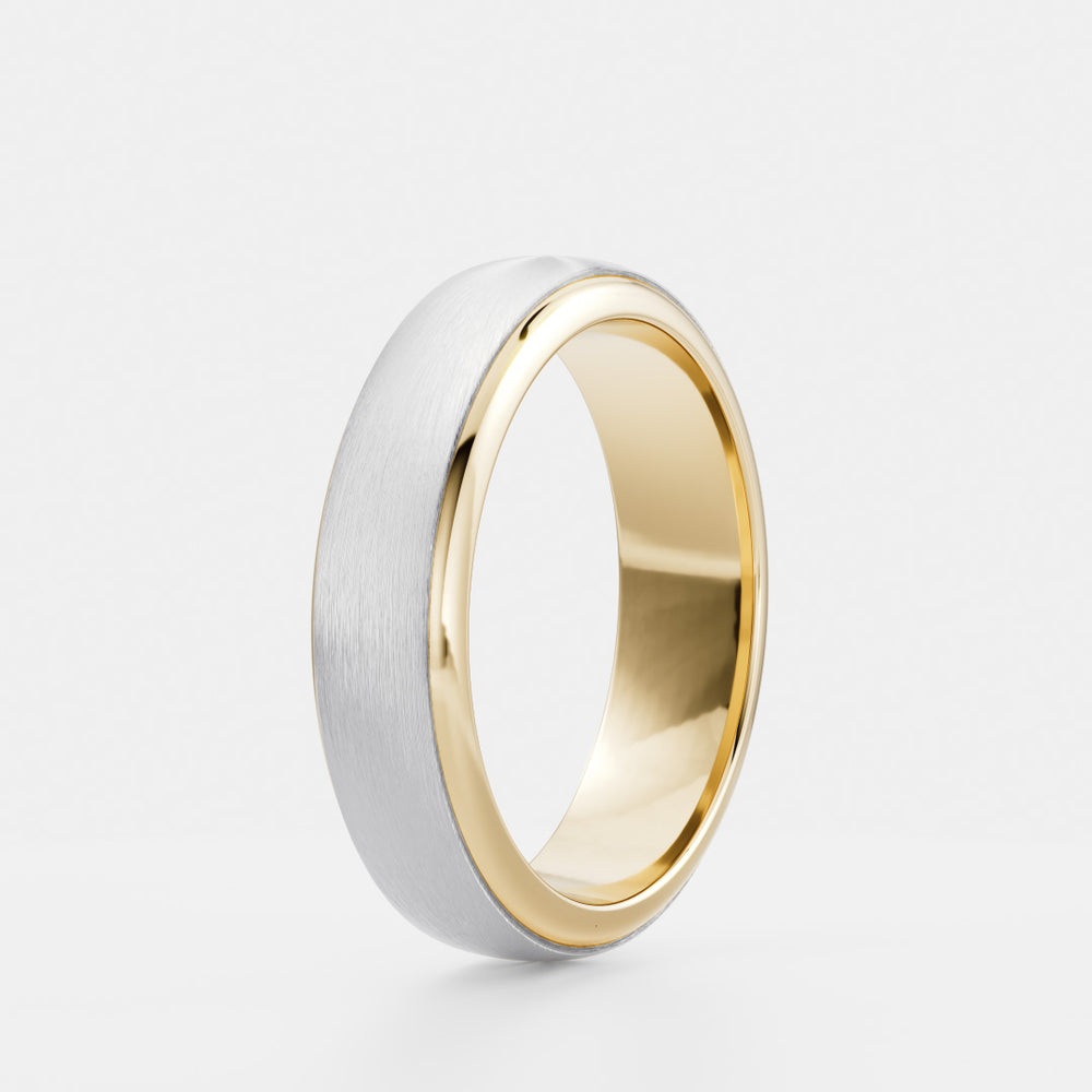 
                      
                        The Argo Ring - Brushed Step Edge Men's Ceremonial Band
                      
                    
