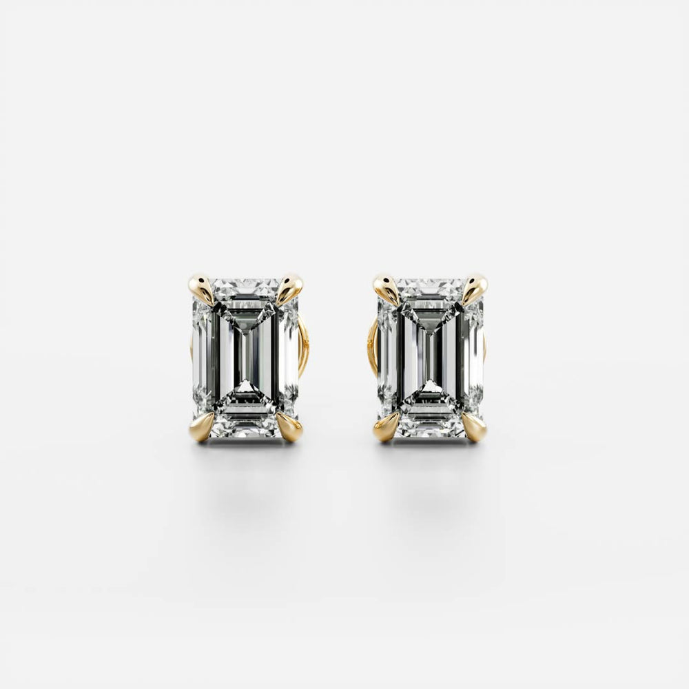 The Iris Earrings - Emerald Studs