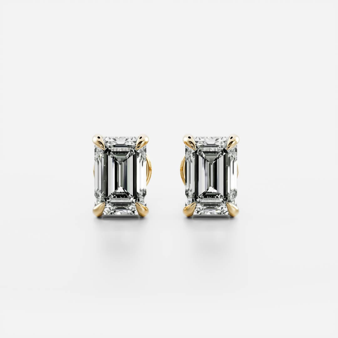 The Iris Earrings - Emerald Studs