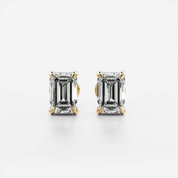 The Iris Earrings - Emerald Studs