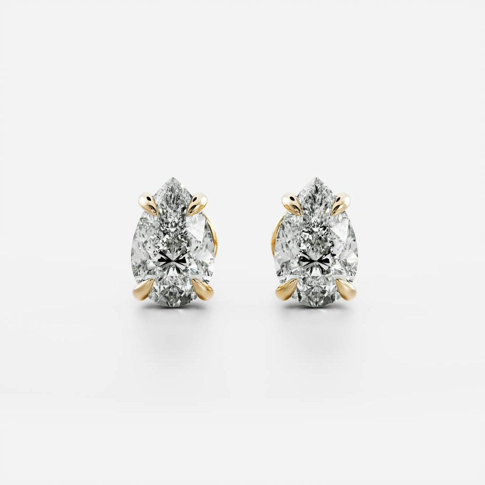 The Iris Earrings - Pear Studs