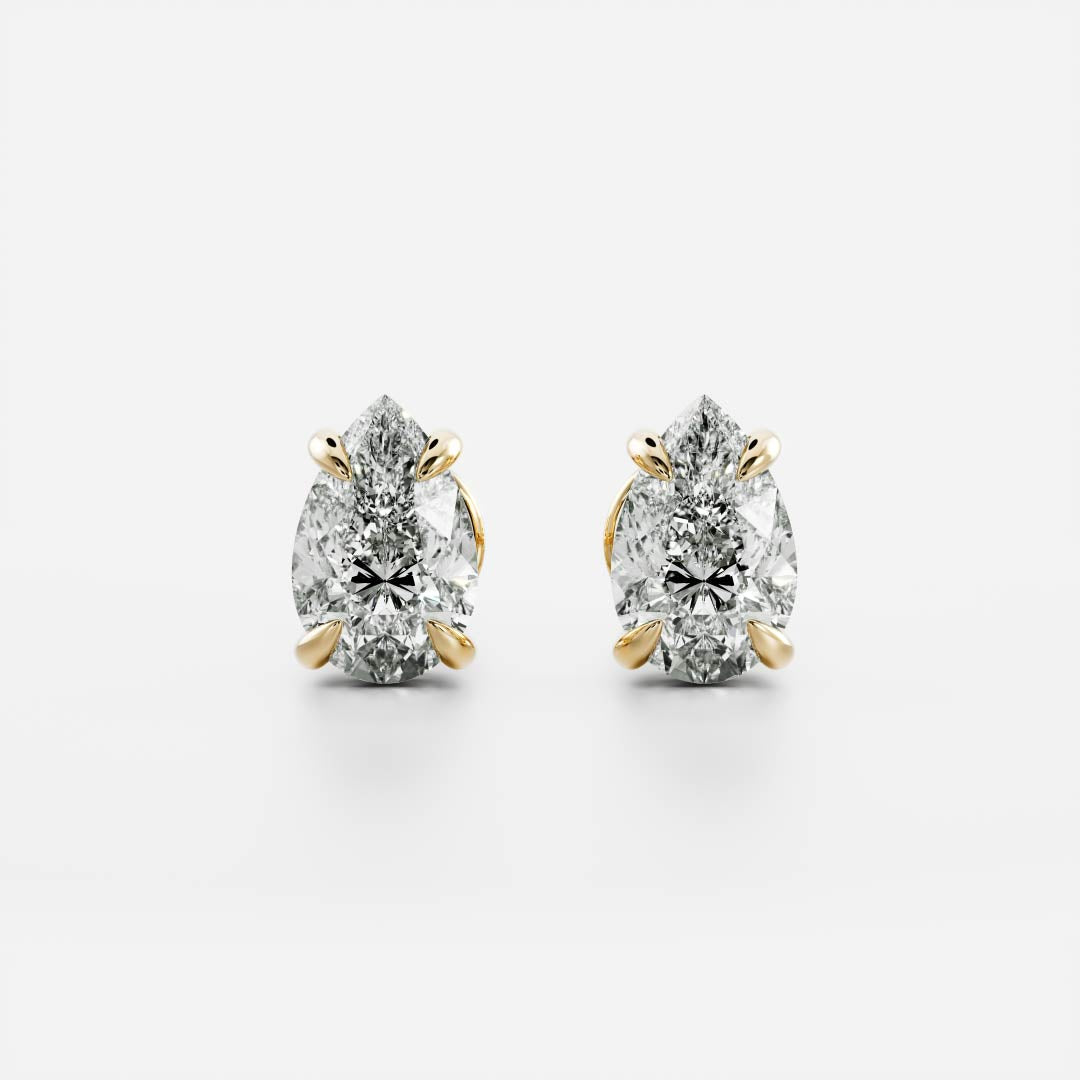 The Iris Earrings - Pear Studs