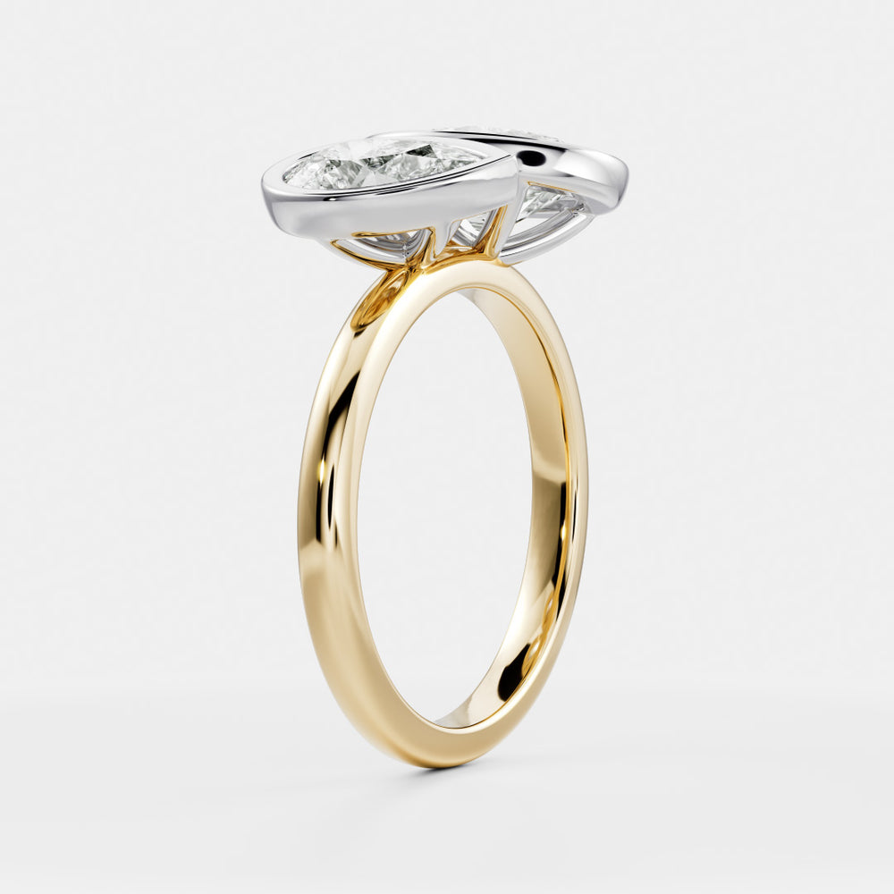
                      
                        The Zélie Ring - Oval and Pear Bezel Toi et Moi
                      
                    