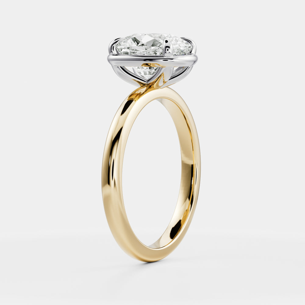 
                      
                        The Ophelia Ring - Elongated Cushion Georgian Solitaire
                      
                    