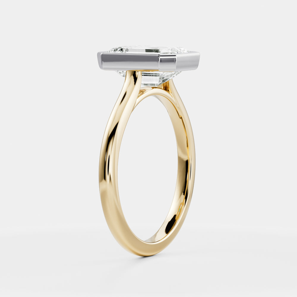 
                      
                        The Audrey Ring - Emerald Bezel Solitaire
                      
                    