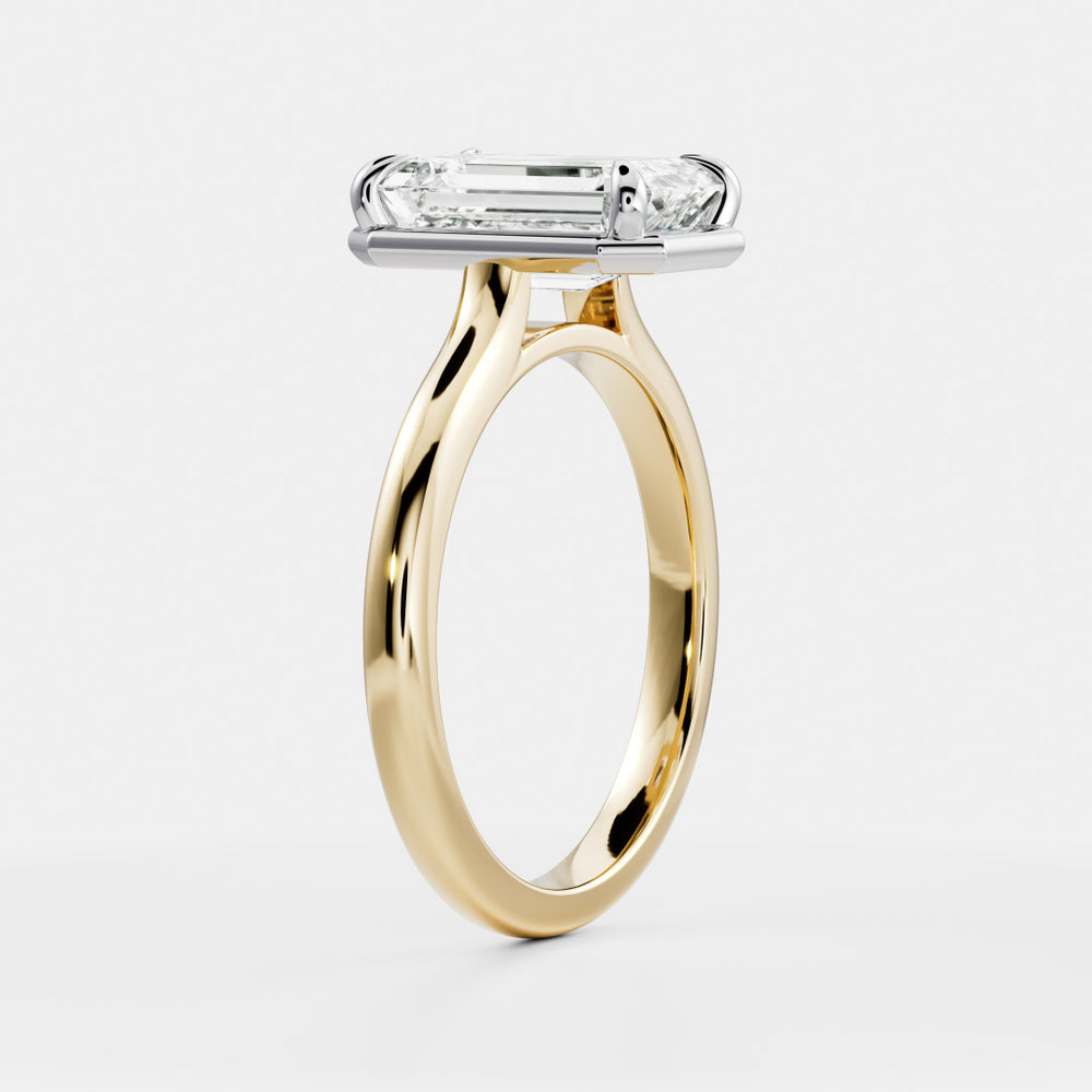 
                      
                        The Audrey Ring - Emerald Cathedral Georgian Solitaire
                      
                    