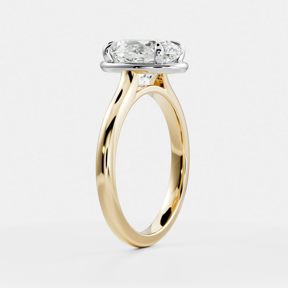 
                      
                        The Luise Ring - Oval Cathedral Georgian Solitaire
                      
                    