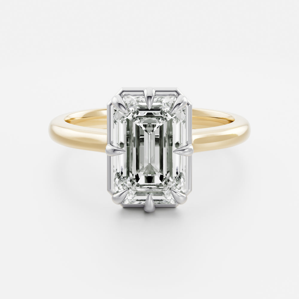 
                      
                        The Audrey Ring - Emerald Cathedral Georgian Solitaire
                      
                    