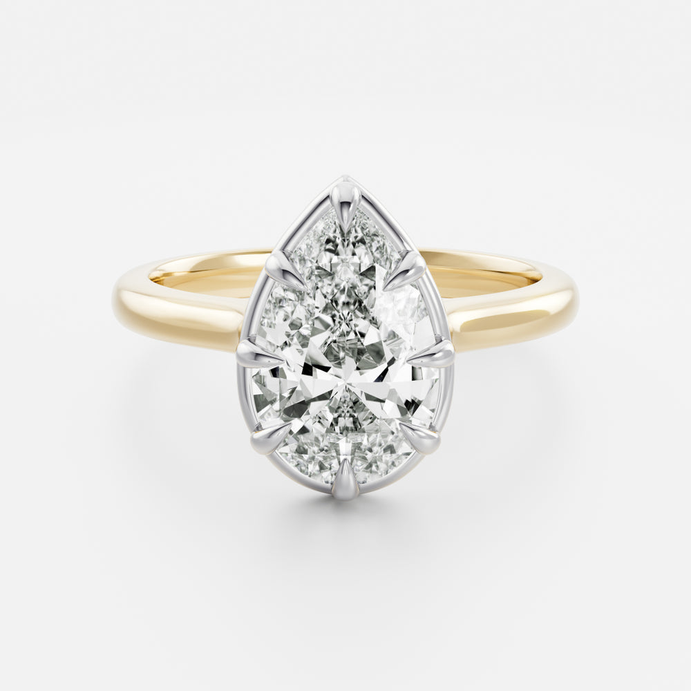 
                      
                        The Sophia Ring - Pear Cathedral Georgian Solitaire
                      
                    