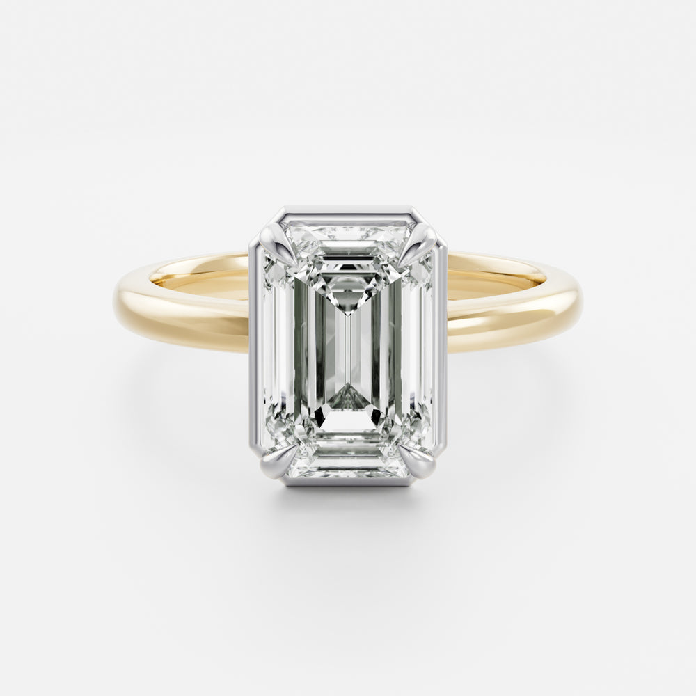 
                      
                        The Audrey Ring - Emerald Georgian Solitaire
                      
                    