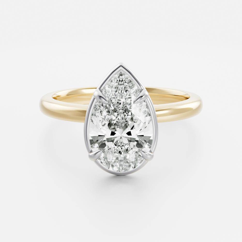 
                      
                        The Sophia Ring - Pear Georgian Solitaire
                      
                    