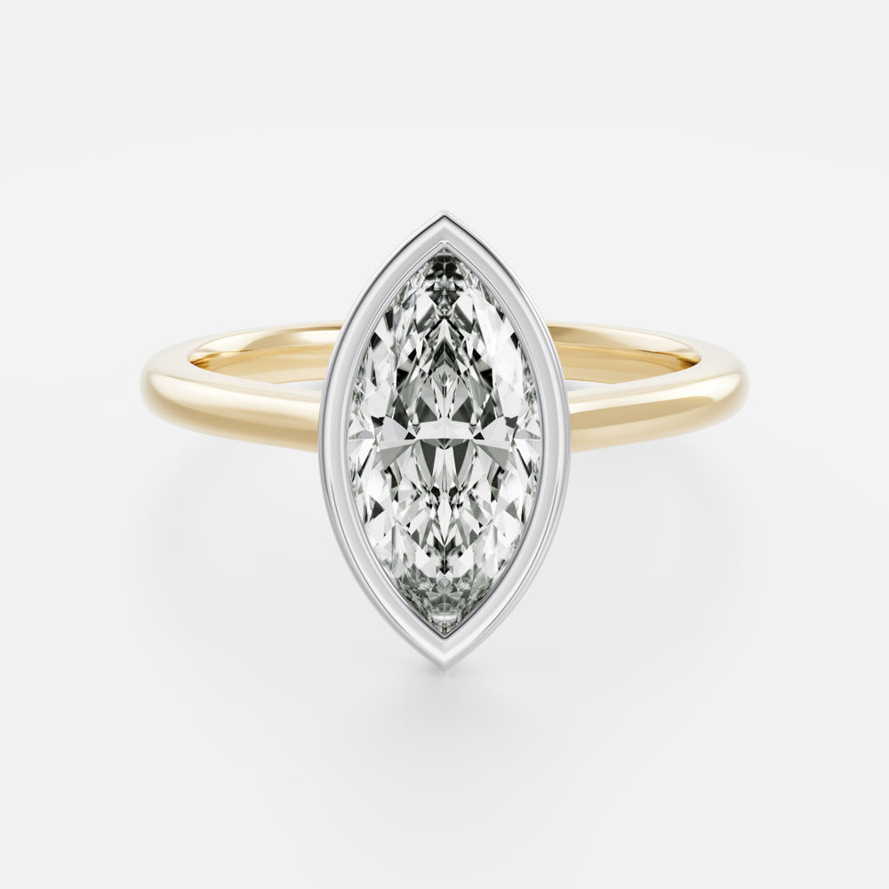 
                      
                        The Arie Ring - Marquise Bezel Solitaire
                      
                    